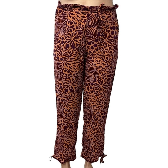 Sundance Pants Boho Colorful Casual Tie Waist Vacation Floral Hippie Size Small - Picture 1 of 6